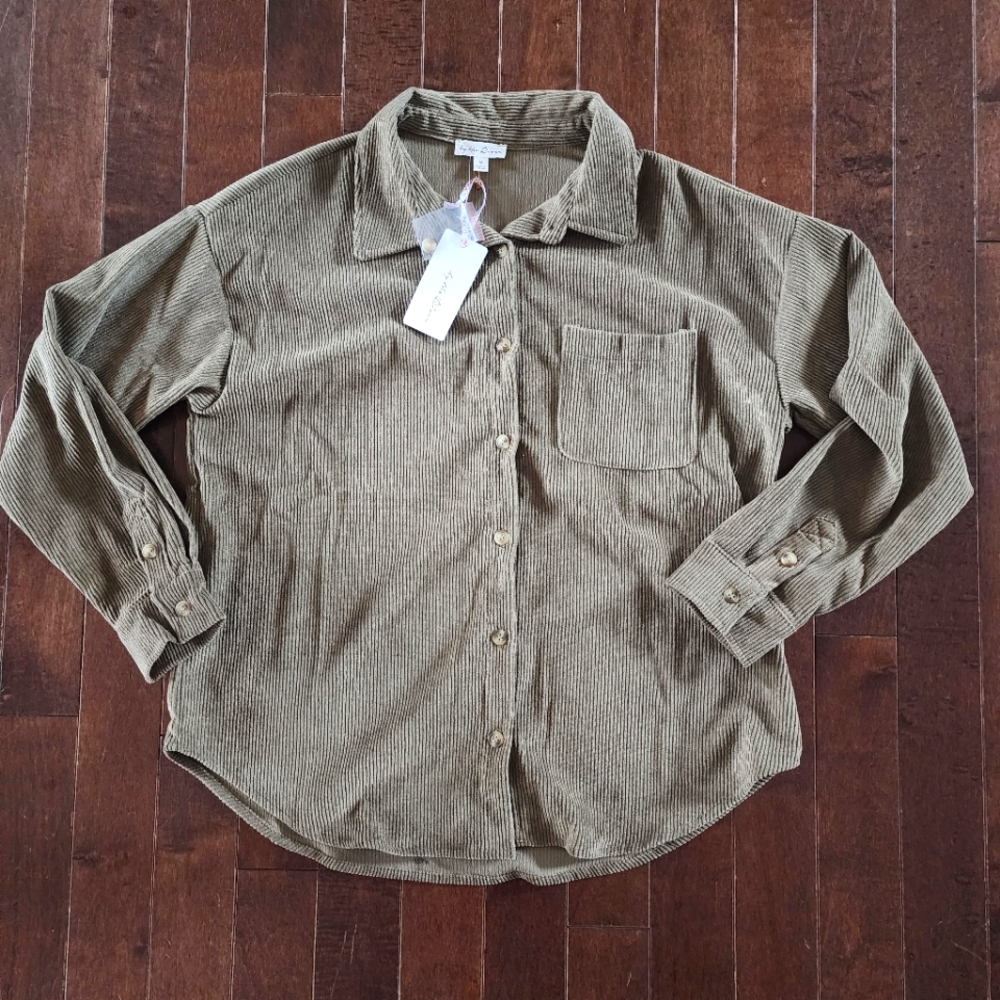 NWT Women's Corduroy Button Down